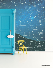 Eijffinger Wallpower Junior Fotobehang 364159 Starry Night Cobalt/Sterren