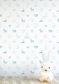 Kek Nijntje Fotobehang WP-505 Miffy Animals Mint