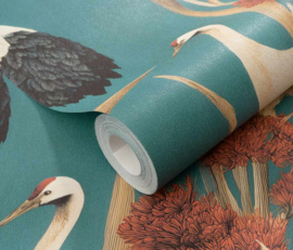 Erismann Wall Stories behang 10572-18 Kraanvogel /Vogels/Tsuru