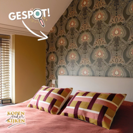 RTL4/ Kopen zonder kijken Behang 25 Maart Esta Home 139571 Vintage Bloemen in Art Deco Stijl