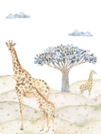 AS Creation Canvas Schilderij DD129418 Safari Squad/Giraf/Happy Savanna
