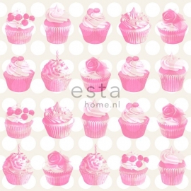 Esta Home Everybody Bonjour Behang. 137-138723 Cupcakes