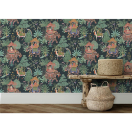 Esselle Home Heritage Tales Behang 100011EH Emperor's Garden Black