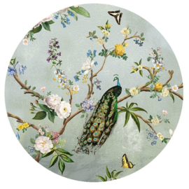 Behangexpresse Floral-Utopia Cirkel INK7596 Secret Garden Turquoise/Botanisch