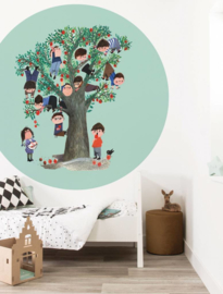 Kek Circle Apple Tree Behang CK-016 Fotobehang/Kek Kids Amsterdam