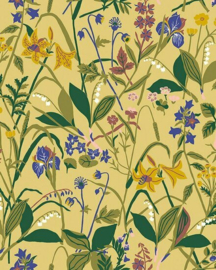 Boras Tapeter Icons Behang 1963  Bloemen/Gocken Jobs Ros och Lilja