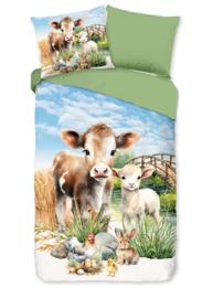 Muller Textiles Dekbedovertrek 33129 Farm/Boerderij Dieren/ 1 pers/Kids