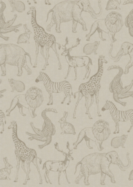 Dutch Wallcoverings Sam & Luca Fotobehang INK8028 Life is a Zoo Sand/Dieren