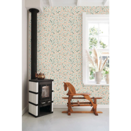 Esta Home Bloom Behang 139659 Bloem Motief/Vergrijsd Groen