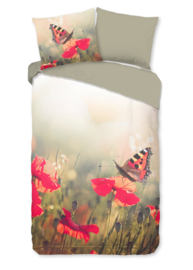 Muller Textiles Dekbedovertrek 10072 Good Morning Poppies/Klaproos/1 persoons