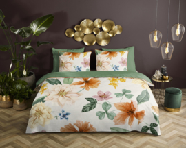 Muller Textiles Dekbedovertrek 20018 Descanso Organic Annabelle Offwhite/Bloemen/Botanisch/Lits-Jumeaux