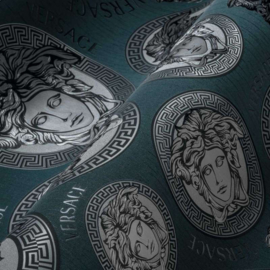 AS Creation Versace 5 Behang/Wallpaper 38611-1 Grieks Medusa Kopje/Cirkel