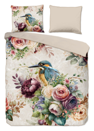 Muller Textiles Dekbedovertrek 32044 Verde/Bloemen/Vogels/2 persoons