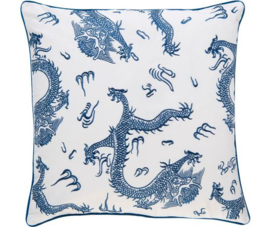 Rasch Kussen 200312 KL-H Dragon 01 Blau / Barbara Home collection