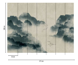 AS Creation Metropolitan Stories The Wall Behang 38246-1 / 382461 Wolken/Vogels
