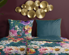 Muller Textiles Dekbedovertrek 30110-D Descanso/Novara Petrol/Bloemen/1 persoons