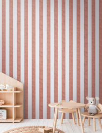 AS Creation Lilly en Luis Behang 77078-6 Strepen/Rood/Roze