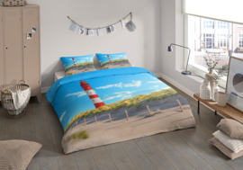 Muller Textiles Dekbedovertrek 20046-M Beach/Strand/Vuurtoren/2 Persoons