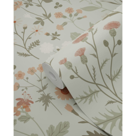 Esta Home Bloom Behang 139598 Veldbloemen/Vergrijsd Mintgroen