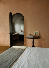 Arte Tali Behang 60741 Strelitzia Alabaster /Bladeren/Paradijsvogel bloemen Creme/Ivoor