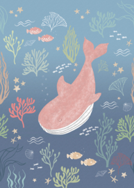 Dutch Wallcoverings Sam & Luca Fotobehang INK8024 Whale Magic Soft
