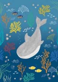 Dutch Wallcoverings Sam & Luca Fotobehang INK8021 Whale Magic Blue
