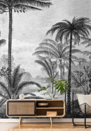 Esta Home Paradise Fotobehang 158952 Palm Trees Engraved