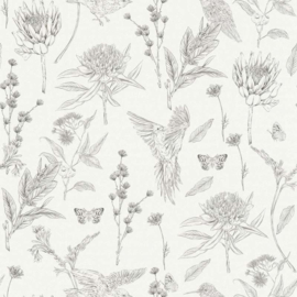 AS Creation Drawn Into Nature Behang 39429-2 / 394292 Botanisch/Vogels/Vlinders
