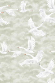 Borastapeter Studio Fotobehang 9414W Clouds Swans/Zwanen in de Wolken