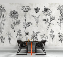 Walls by Patel Fotobehang DD110356 Sketchpad 2 Botanisch