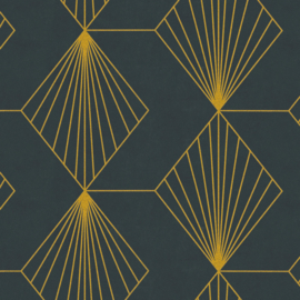 AS Creation French Affair Behang 36156-2 / 361562  Art Deco Zwart/Goud