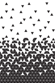 Esta Home Black & White Fotobehang 158906 Driehoek/Triangles
