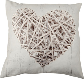 Kussenhoes Hearts Grey - Royal Textile- Outlet