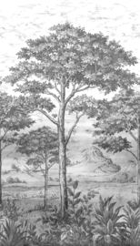 Dutch Wallcovering Orom 2 Fotobehang A56702 Etch Trees/Bomen