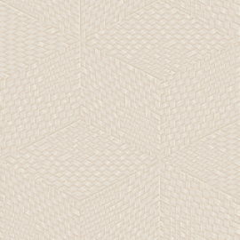 Dutch Wallcoverings Exclusive Threads Behang TP422953 Cube Stitch Cream/Kubus