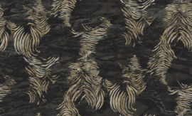 Dutch Wallcoverings Roberto Cavalli 9 Behang RC21016  Zwart/Goud Zebra