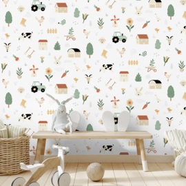 Dutch Wallcoverings My Kingdom Behang M515-07 Boerderijdieren