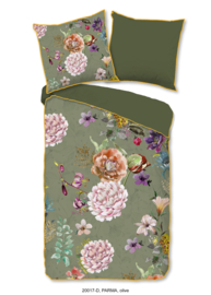 Muller Textiles Dekbedovertrek 20017-D Parma Olive/Descanso/Bloemen