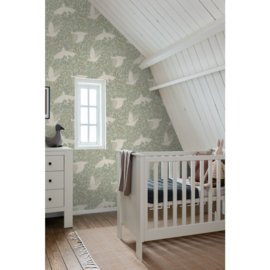 Esta Home Nieuw Behang 130960 Zwanen/Bloemen