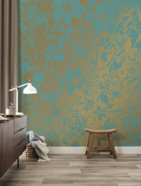 Dutch Wallcoverings Gold Collection Fotobehang MW-020 Engraved Flowers/Bloemen