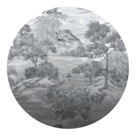 Dutch Wall Decor Fashion For Walls Cirkels 2554N-71 Fujiyama/Landschap/Grijs