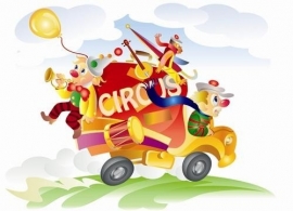 Noordwand  Little Ones Behang 418020 Circus Truck/Wagen/Clown/Kinderkamer Fotobehang