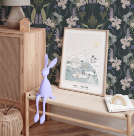 Annet Weelink Behang 8945004824448 Marilyn Flower Lilac/Bloemen