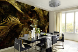 Dutch Wall Decor Panorama Fotobehang D1901910 Golden Palm/Bladeren