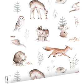 Esta Home To The Moon And Back Behang 139399 Vintage Bosdieren