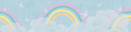 AS Creation Lilly en Luis Behang Rand 77145-1 Regenboog/Wolken