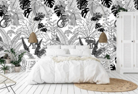 Behangexpresse Light & Dark Fotobehang INK7328 Monkey Jungle/Dieren