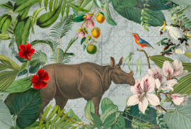 AS Creation Artist Fotobehang DD119725 Jungle Rhino/Dieren