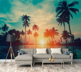 AS Creation Designwalls 2 Fotobehang DD123680 Sunset & Palms/Palmbomen