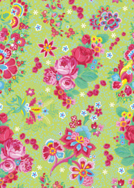Behangexpresse Happy Living Fotobehang TD4057 Zoe Lime/Bloemen